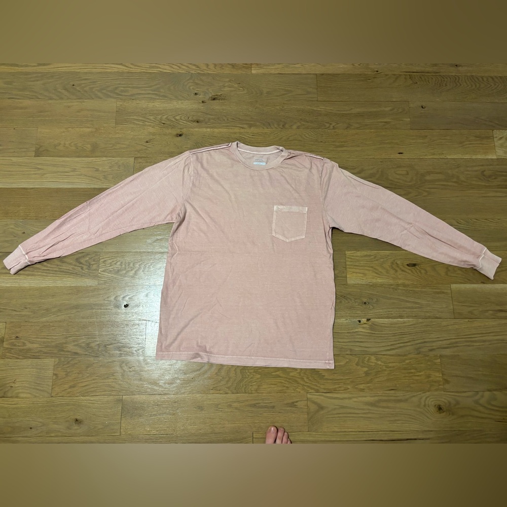 Men's Long Sleeve Pocket Tee - Light Dusty Pink RVCA size S NWOT